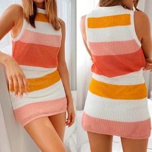 Sabo Skirt Sol Striped Knit Dress Size XS